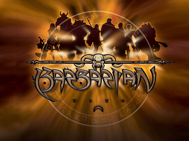 Barbarian title screen for Xbox